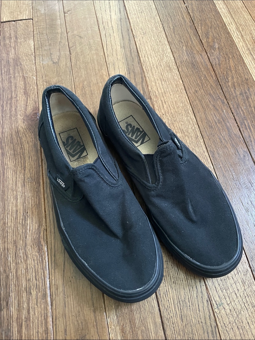 Vans Black Canvas Slip-On Sneakers